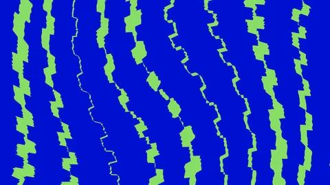 Abstract green jagged vertical lines on blue background Stock Illustration