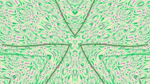Abstract Green Kaleidoscope Pattern Animation. Stock Footage 330926205