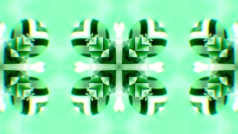Abstract Green Kaleidoscope Pattern Stock Footage 263129528
