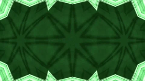 Abstract Green Kaleidoscope Pattern Stock Footage 289134141