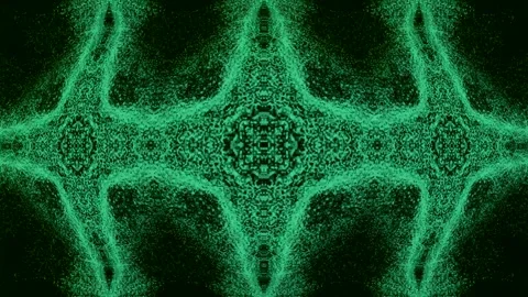 Abstract Green Kaleidoscope Pattern Stock Footage 289134180