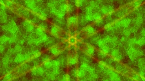 Abstract Green Kaleidoscope Pattern Motion Background Stock Footage 333084425