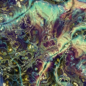 Abstract green khaki Marble texture. Fractal digital Art Background. High Res Stock Illustration