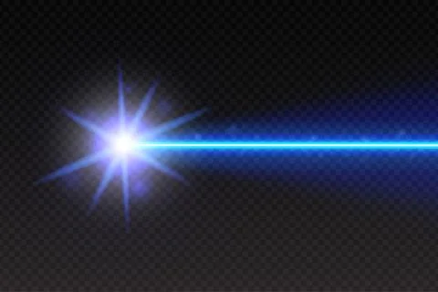 Abstract green laser beam. Magic neon light lines isolated on checkered Stock Illustration