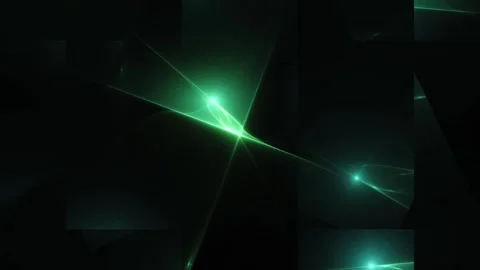 Abstract Green Laser Light Beams and Glowing Digital Background 4K Stock Footage 345950912