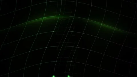 Abstract Green Laser Light Grid Pattern Moving on Dark Background. Stock Footage 341792683