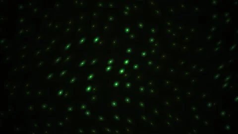 Abstract Green Laser Light Pattern Moving on Dark Background. Stock Footage 340518367