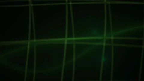 Abstract Green Laser Light Patterns Moving Across A Grid Background. Stock Footage 341792694
