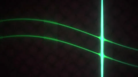 Abstract Green Laser Light Patterns Moving Across Dark Background. Stock Footage 341793040