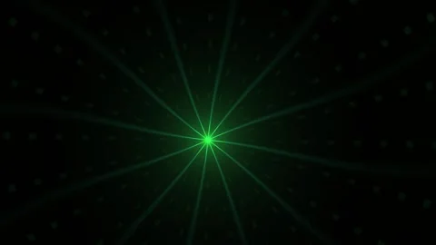 Abstract Green Laser Light Show Kaleidoscope Effect. Stock Footage 334486688