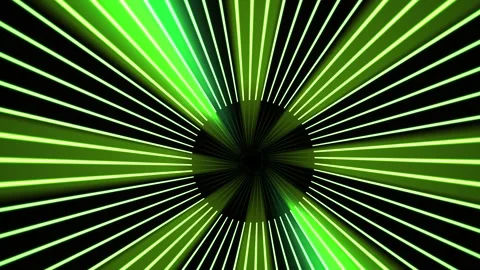 Abstract Green Laser Light Tunnel Effect Animation. Stock Footage 334487206