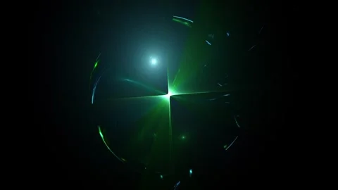 Abstract Green Laser Rays and Light Beams Loop Stock Footage 346154668
