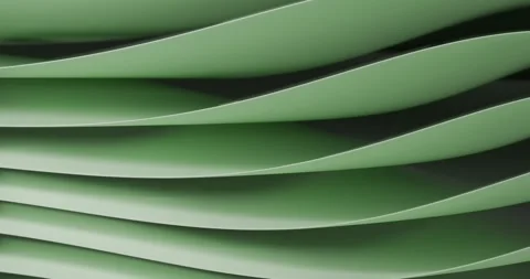 Abstract green layered wave background looping 3d animation Stock Footage 334656447