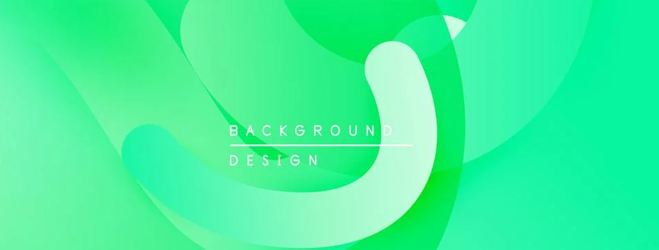 Abstract green layers create dynamic flowing shapes. Text reads background Stock Illustration