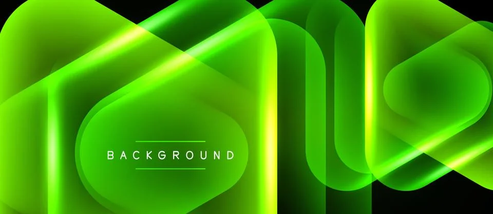Abstract green layers overlap, creating dynamic visual effect. Background tex Illustrazione stock