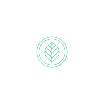 Abstract Green Leaf and Leaves logo Icon Vector Design. Landscape Design Stock Illustration