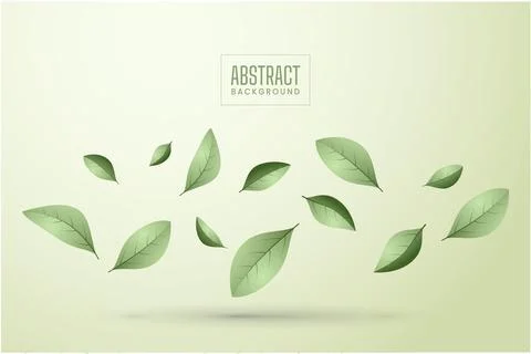 Abstract green leaf background vector illustration Stock Illustration