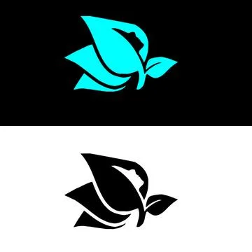 Abstract green leaf logo design . Illustrazione stock