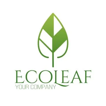 Abstract green leaf logo icon vector design. Landscape design, garden, Plant, Stock Illustration