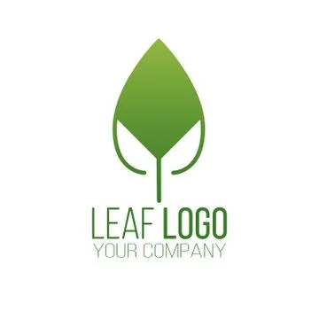 Abstract green leaf logo icon vector design. Landscape design, garden, Plant, Stock Illustration