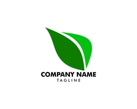 Abstract green leaf logo icon vector design Stock Illustration