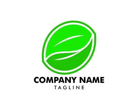 Abstract green leaf logo icon vector design Stock Illustration