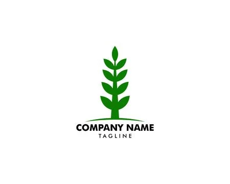 Abstract green leaf logo icon vector design Stock Illustration