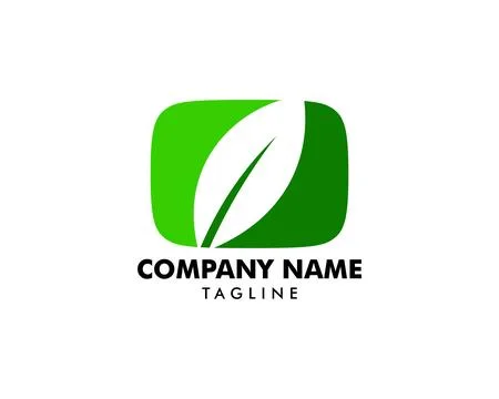 Abstract green leaf logo icon vector design Stock Illustration