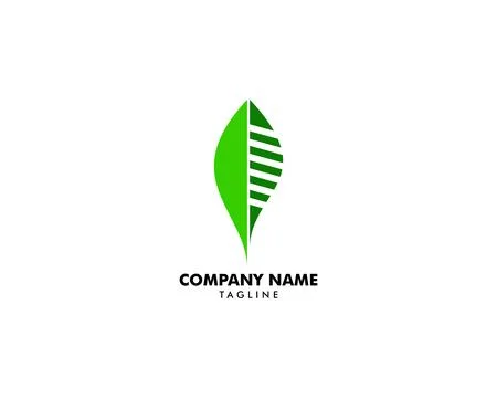Abstract green leaf logo icon vector design Stock Illustration