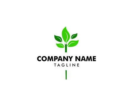 Abstract green leaf logo icon vector design Stock Illustration