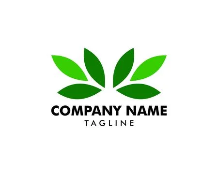 Abstract green leaf logo icon vector design Stock Illustration