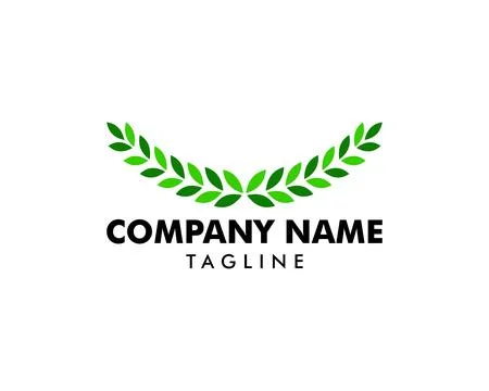 Abstract green leaf logo icon vector design Stock Illustration