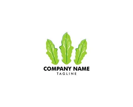 Abstract green leaf logo icon vector design Stock Illustration