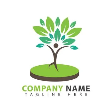 Abstract green leaf logo Stock Illustration