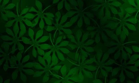 Abstract green leaf texture, jungle leaf seamless floral pattern background. Stock Illustration
