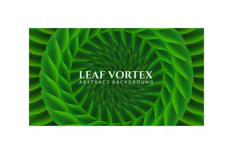 Abstract Green Leaf Vortex Background.  イラスト素材