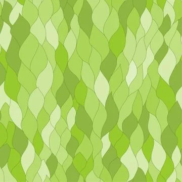Abstract green leafs seamless texture Illustrazione stock