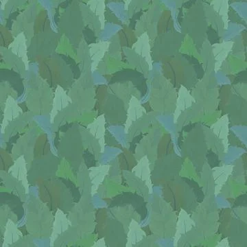 Abstract Green leaves. Pattern completely filled with leaves. Stock Illustration