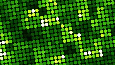 Abstract Green LED Dot Matrix Grid Background with Glowing Circular Patterns Stock Footage 336635817