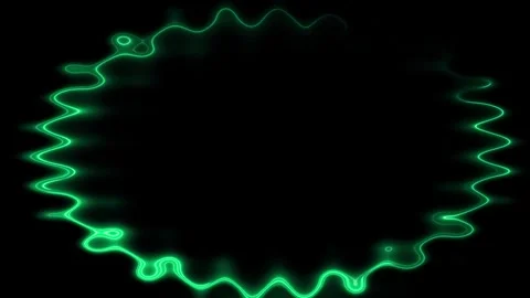 Abstract Green Light Frame on Black Background Stock Footage 284398663