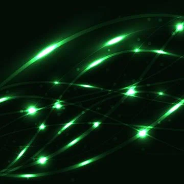 Abstract green light glowing background Stock Illustration