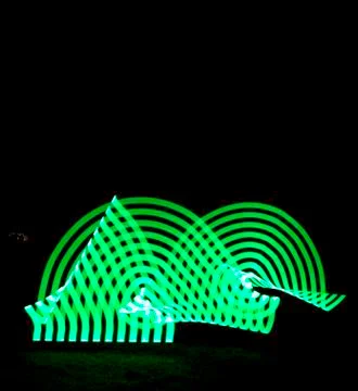 Abstract Green Light Stock Illustration