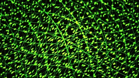 Abstract Green Light Network Pattern Background Animation. Stock Footage 334487333
