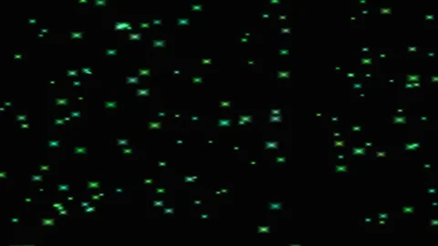 Abstract green light particles drift against a dark backdrop Stock Footage 324886754