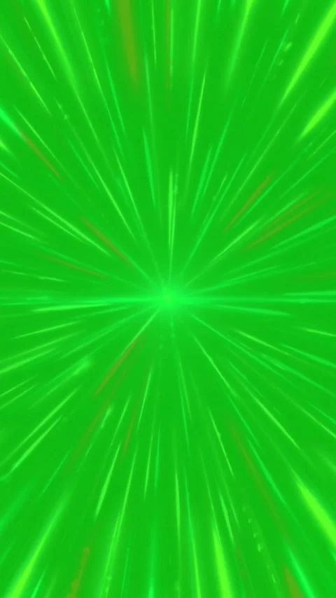 Abstract green light rays moving fast on green screen background Stock Footage 339043958
