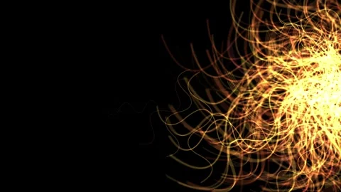 Abstract Green Light Rays Radiating on Black Background Stock Footage 306994778