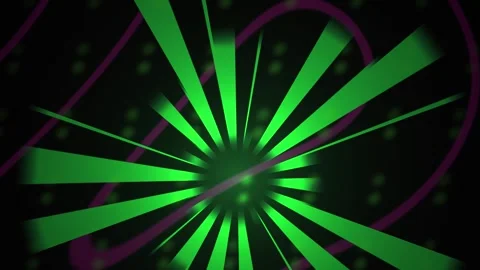 Abstract Green Light Rays Radiating From Center With Dynamic Motion Backgroun Stock Footage 340518779