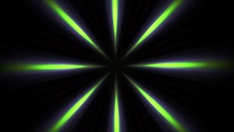 Abstract Green Light Streaks Exploding from Center on Black Background. 스톡 동영상 334487791