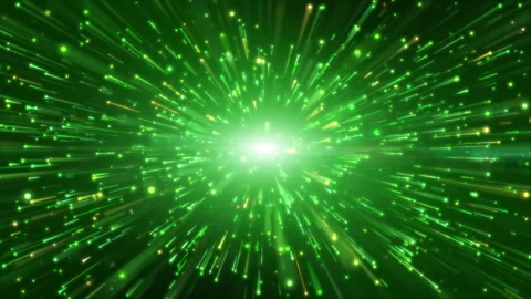 Abstract green light trail creative cosmic background. Stock Footage 284538308