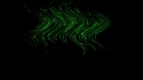 Abstract Green Light Trails on Black Background Stock Footage 289126772